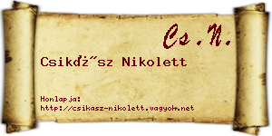 Csikász Nikolett névjegykártya